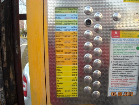 Automat na cestovné lístky Petržalka