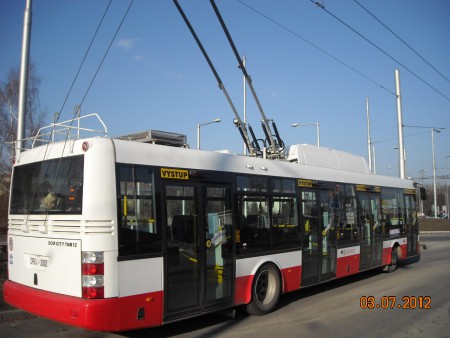 #3002 odchádza zo Železničnej stanice